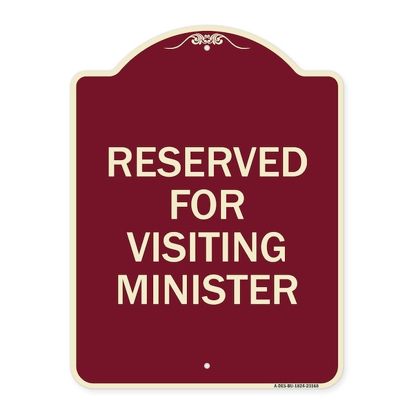 Signmission Reserved for Visiting Ministers Heavy-Gauge Aluminum Architectural Sign, 24" x 18", BU-1824-23168 A-DES-BU-1824-23168 - main